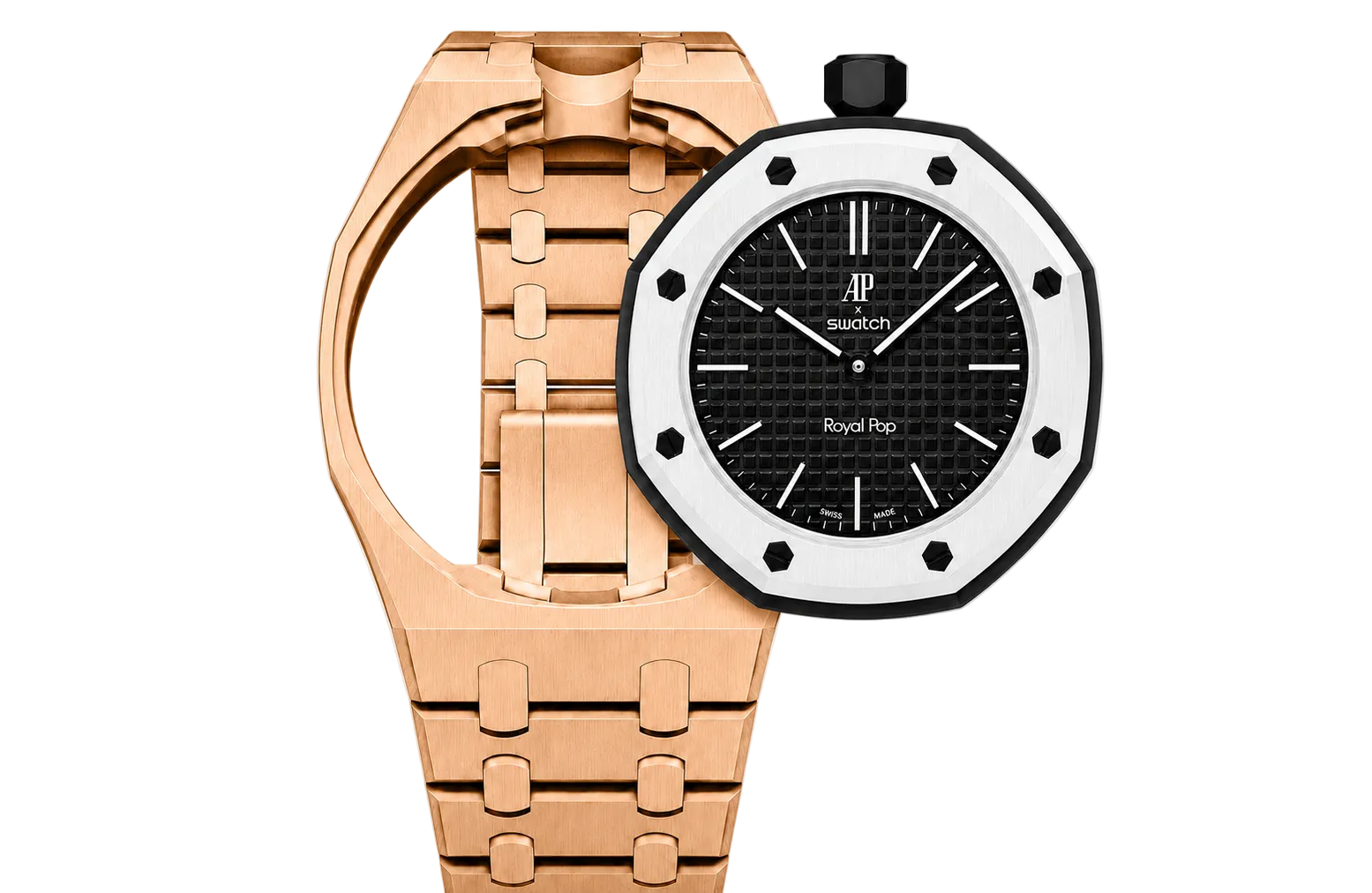 AP x SWATCH CHAMPAGNE STAINLESS STEEL WATCH CONVERSION