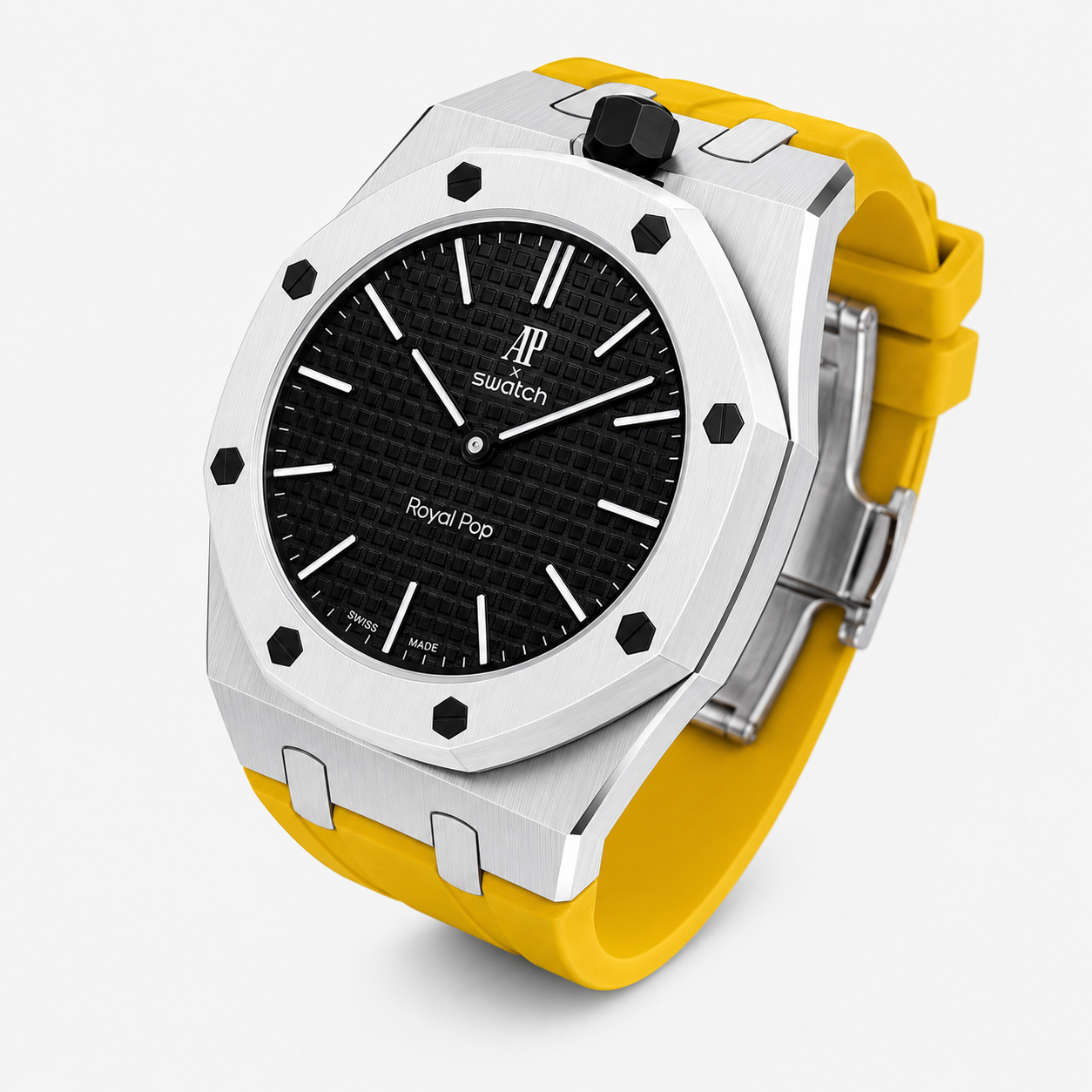 WHITE & YELLOW AP X SWATCH WATCH CONVERSION